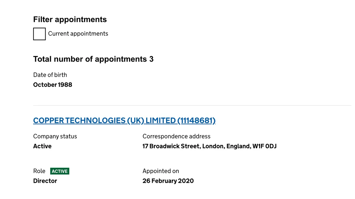 Lobanov cetățean român în Companies House