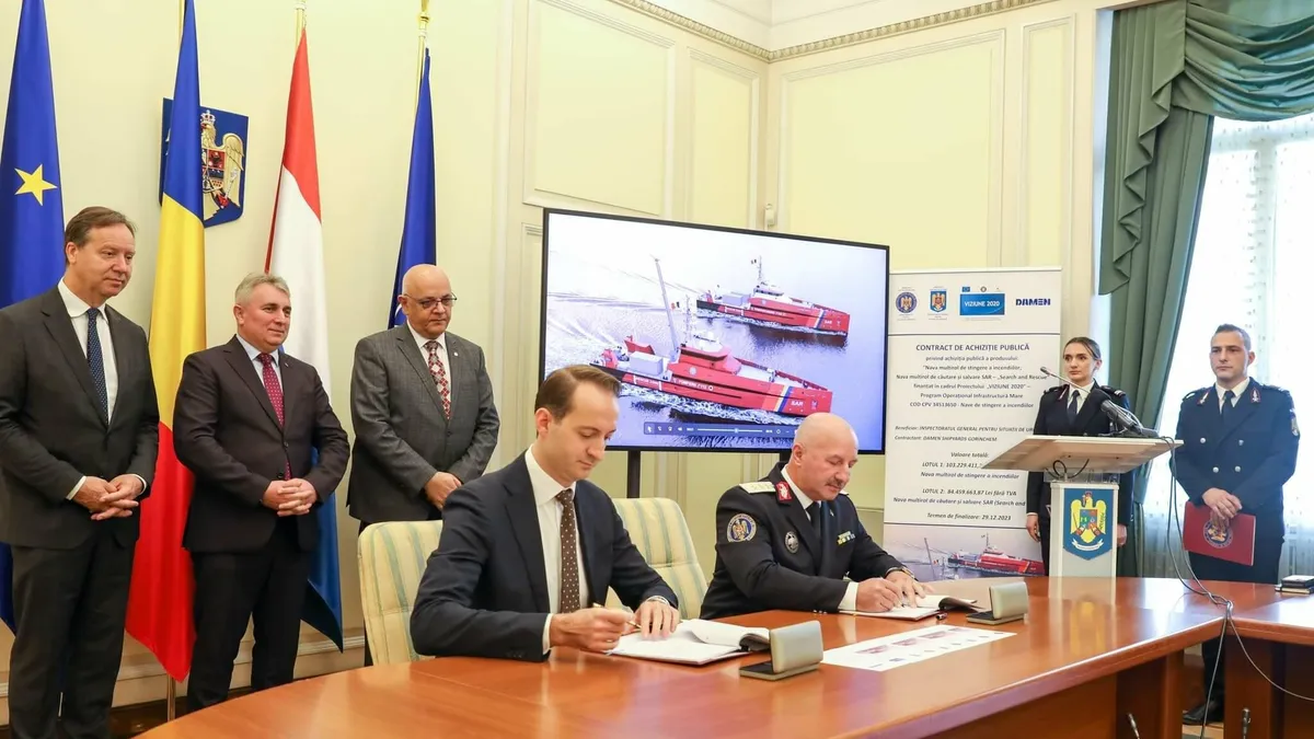 România, două nave, buget de una (sursa: Facebook/IGSU)