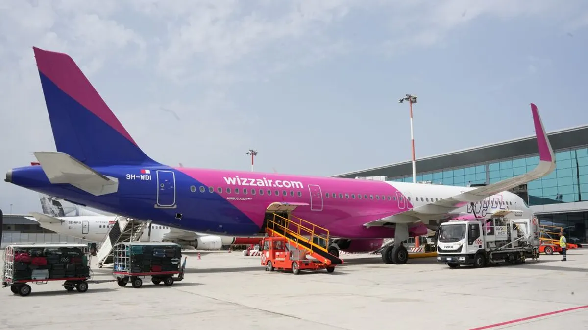 Un tabloid britanic se bate cu Wizz Air pentru pasagerii abandonați Foto: Facebook Wizz Air