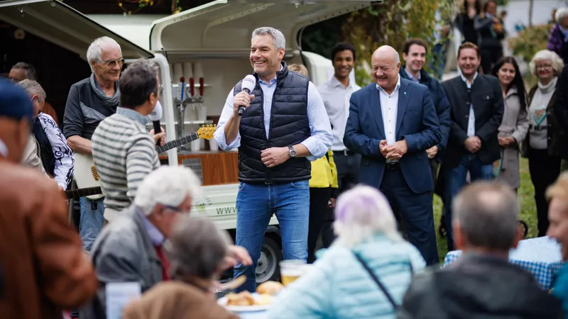 Partidul cancelarului Nehammer a pierdut zece procente Foto; Facebook