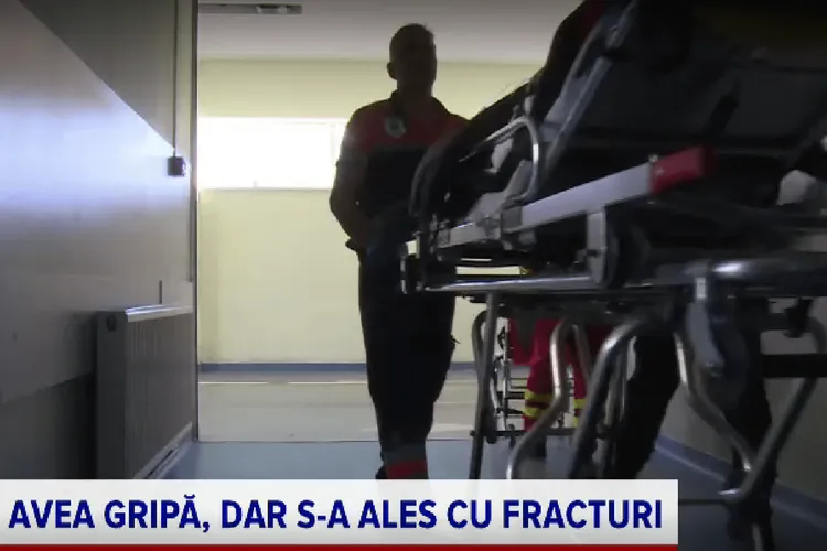 Femeie trimisă la spital cu o gripă severă are acum fracturi la umeri Foto: captură video Pro TV