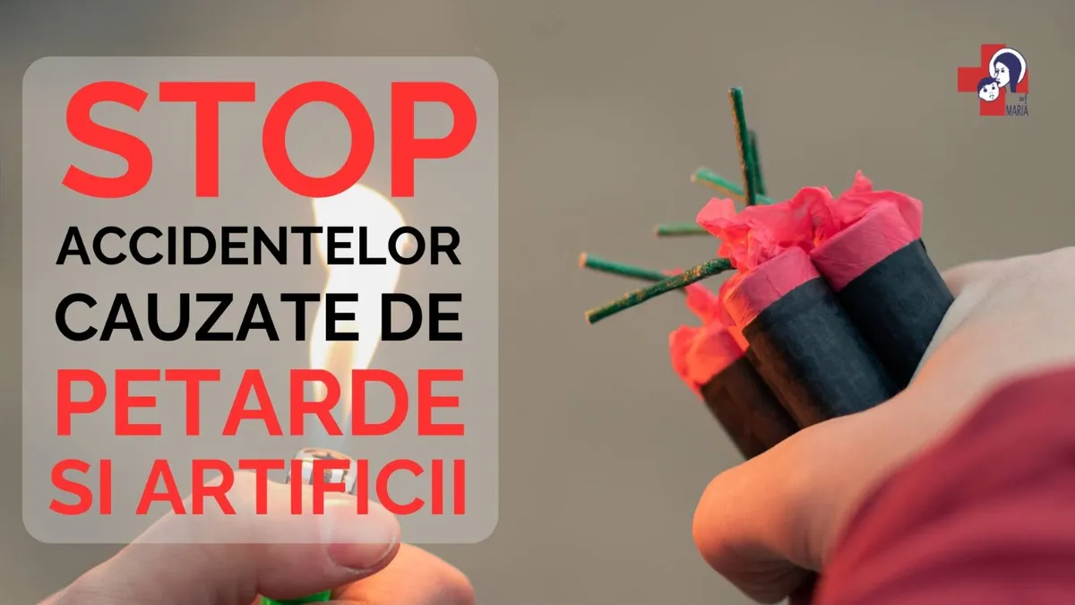 Medicii cer interzicerea vânzării de petarde (sursa: Facebook/Spitalul Clinic de Urgenta pentru Copii Sfanta Maria Iasi)
