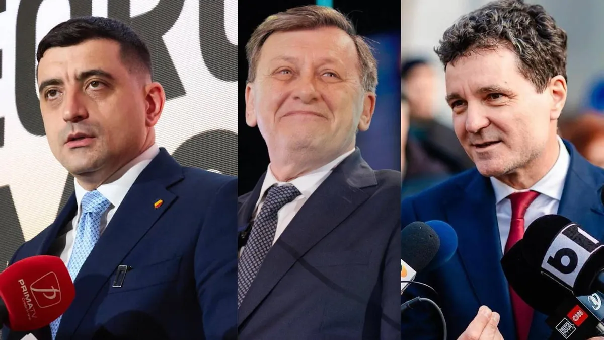 Simion și Antonescu, primii într-un sondaj (sursa: Facebook/George Simion, Crin Antonescu, Nicușor Dan)