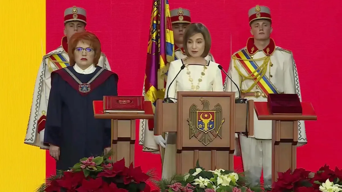 Ceremonia de învestire a Maiei Sandu (sursa: Facebook/Maia Sandu)