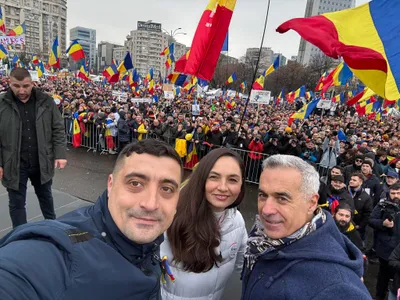 Simion, miting de ziua lui Georgescu cu ajutorul socialiștilor moldoveni, controlați de Rusia Foto: Facebook