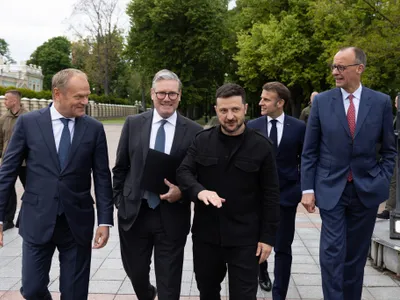 Zelenski și liderii europeni, la Washington (sursa: Facebook/Keir Starmer)