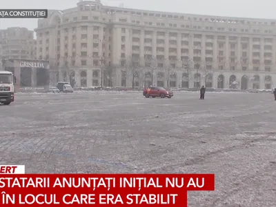 Eșec penibil al mitingului „fermierilor” lui Șoșoacă Foto: Captură video Antena 3