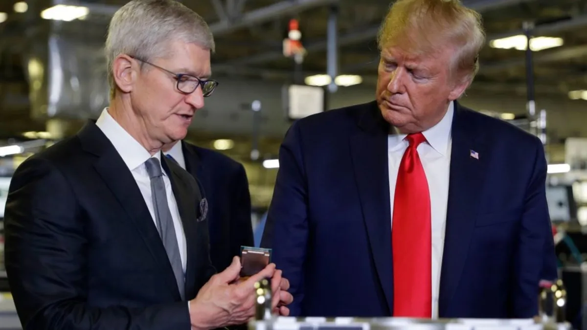 Apple, lovită de tarifele lui Trump (sursa: X/Apple Hub)