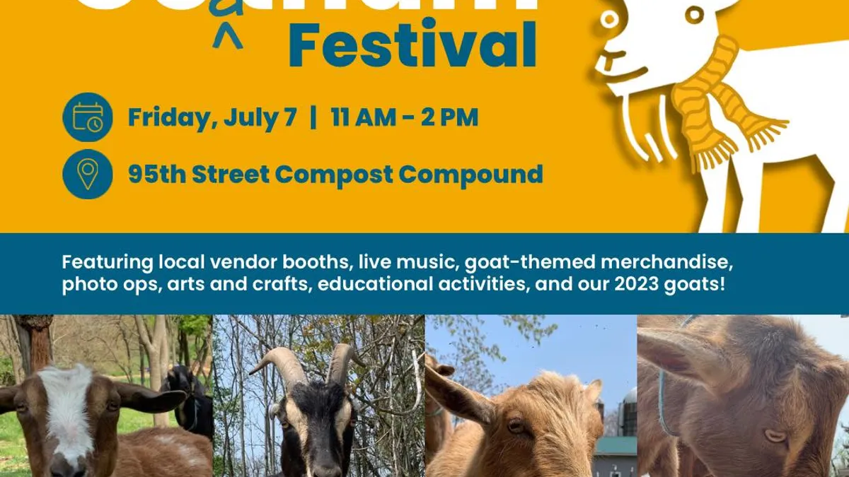 Goatham: patru capre, vedete în Manhattan (sursa: riversideparknyc.org)