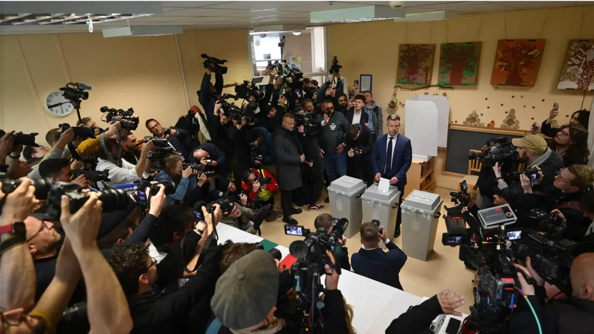 Ungaria votează masiv, prezență de 54,14% (sursa: Facebook/Péter Magyar)