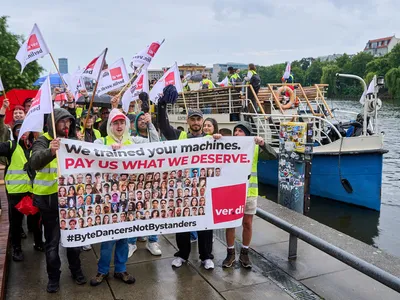 Angajații TikTok din Berlin, în grevă (sursa: taz.de)