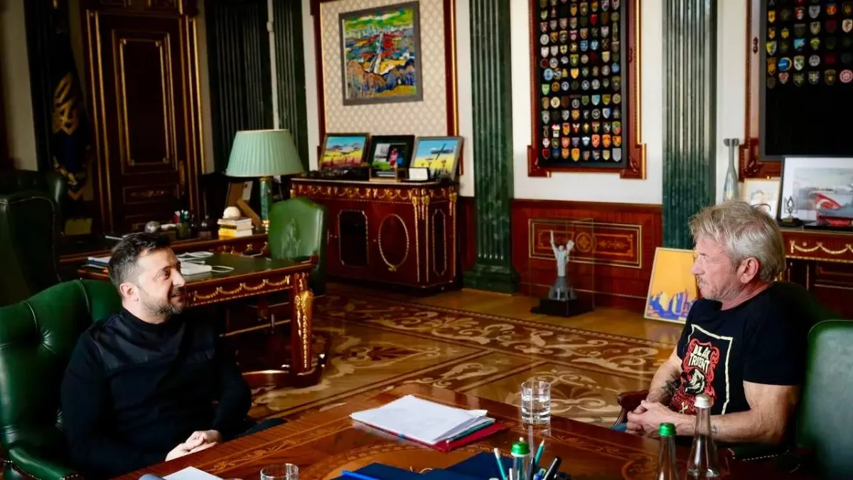 Sean Penn, întâlnire cu Zelenski la Kiev (sursa: X/Volodimir Zelenski)