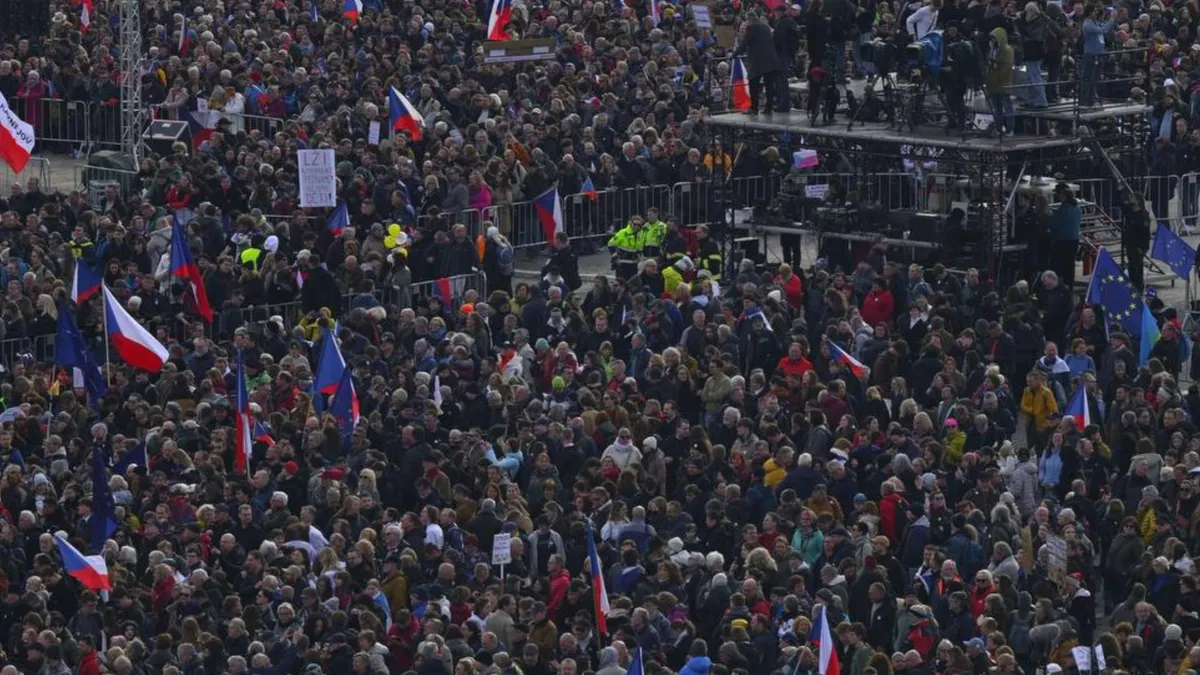 Cehia, protest masiv împotriva guvernului Babiš (sursa: X/NEXTA)