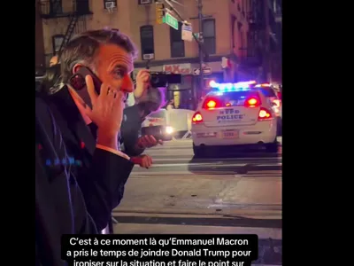 Macron îl sună pe Trump ca să poată circula prin New York-ul blocat de Secret Service Foto: Captură video