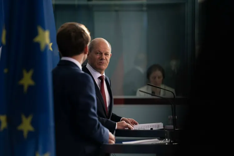 Scholz și Macron, "glume" cu Putin (sursa: Facebook/Emmanuel Macron)