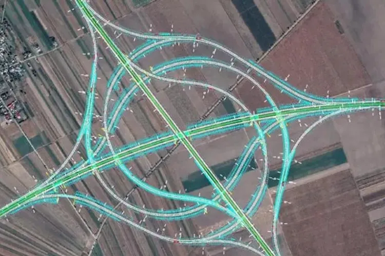 Intersecția autostrăzilor A7 și A8 de lângă Pașcani crește masiv potențialul de afaceri al zonei (sursa: ziaruldeiasi.ro)