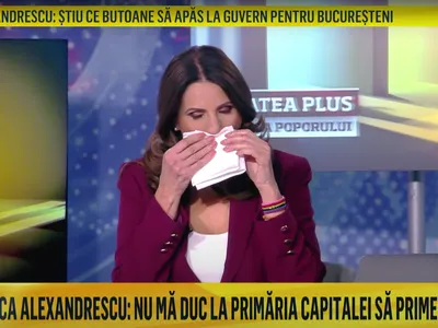 Lacrimi și Dumnezeu: circul organizat de Anca Alexandrescu pentru a-și anunța candidatura Foto: captură video