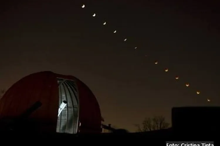 Urmează o eclipsă parţială de Lună (sursa: Facebook/Observatorul Astronomic „Amiral Vasile Urseanu”, Cristina Tinta)