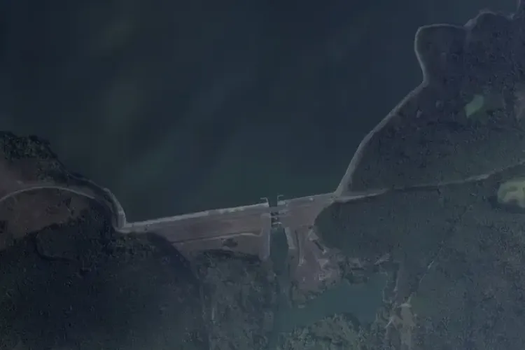 Baraj din Belgorod, avariat de drone ucrainene (sursa: Planet Labs PBC)