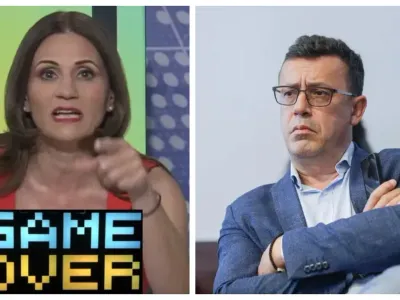 Angajatul lui Sebastian Ghiță jubilează la închiderea Realității: „Acțiune de ecologizare cu forța” Grupaj foto: Romania TV