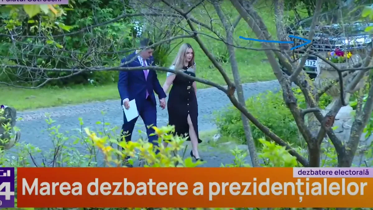 George Simion a pitit SUV-ul de lux cu care a venit la dezbaterea de la Cotroceni Foto: captură video