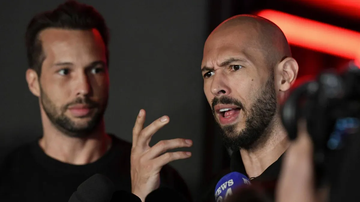 Atitudinea sfidătoare a lui Andrew Tate (sursa: Inquam Photos/Eduard Vînătoru)