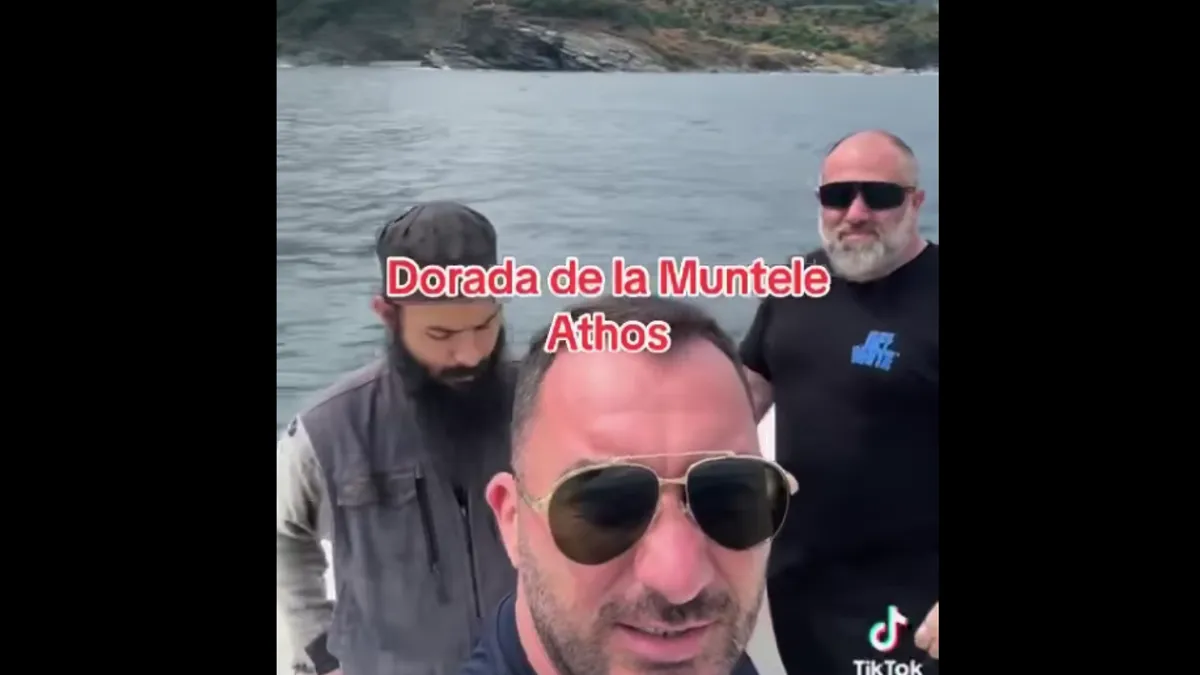 Pescobar aduce pești binecuvântați (Muntele Athos) (sursa: Facebook/Taverna Racilor Herastrau Fishtodoor)