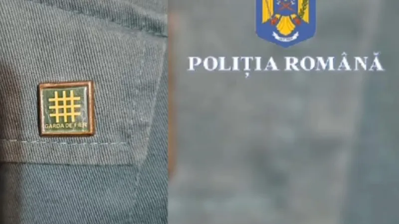 Percheziții, după propaganda legionară din campanie (sursa: Facebook/Poliția Română)