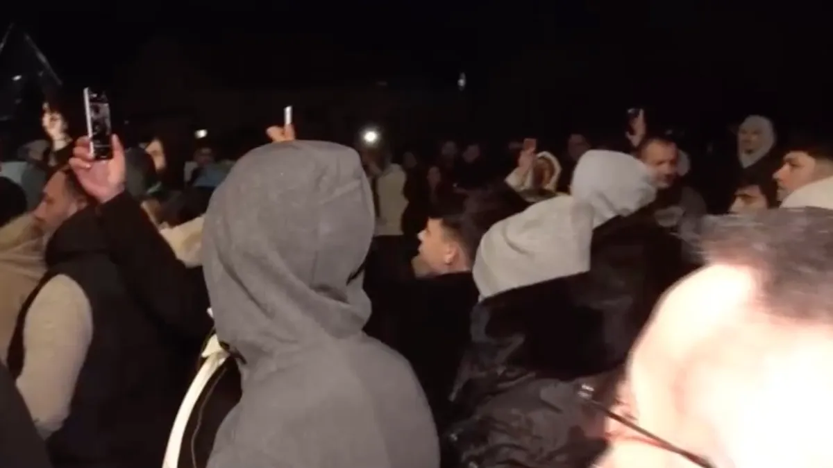 Protest în Sânmihaiu Român după crima din Cenei (sursa: Digi24)