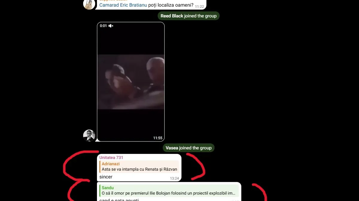 Discuții pe o rețea socială despre bombe artizanale și lichidarea „premierului” Bolojan Foto: Captură de ecran