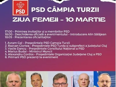 PSD a sărbătorit Ziua Femeii fără nici o femeie. Marius Budăi, acuzat că și-a hărțuit colegele, printre vorbitorii la eveniment