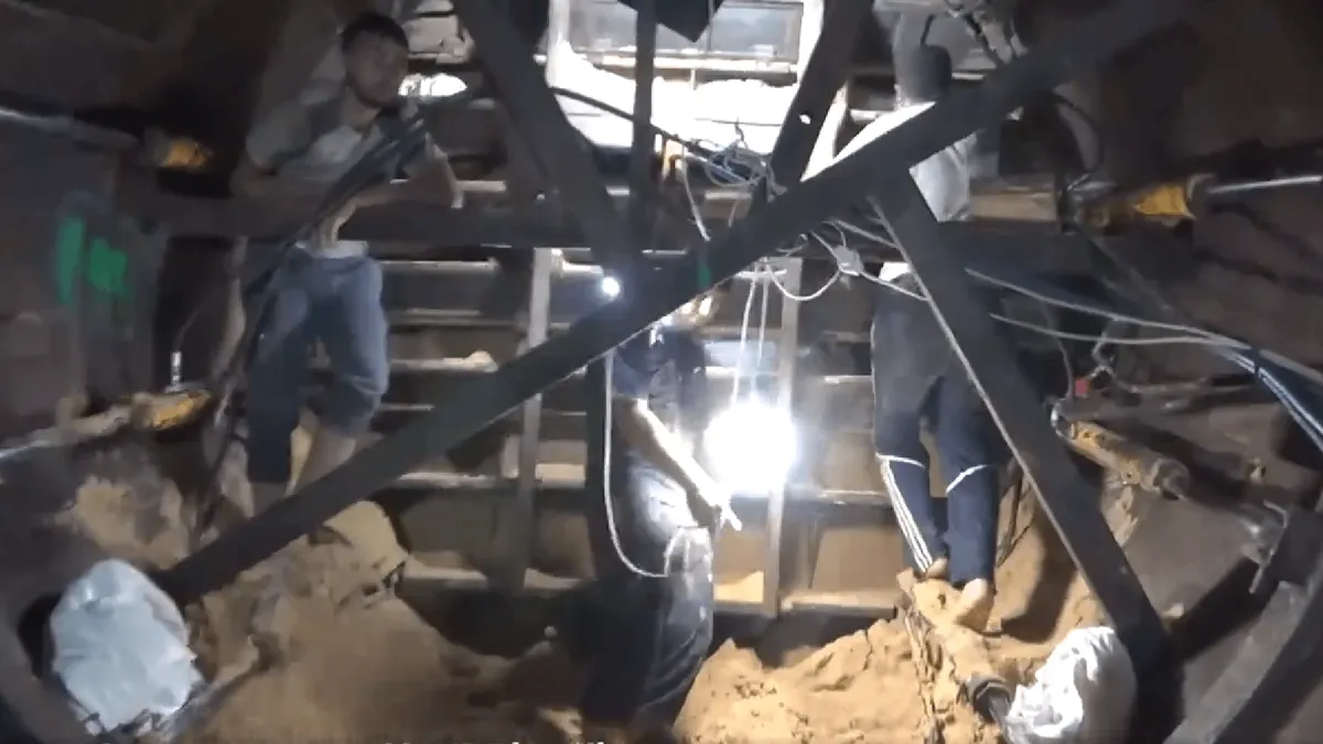 Lecție de la Hamas pentru constructorii metroului Foto: captură video