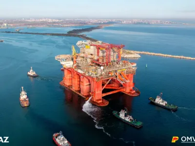 Transgaz anunță când vor fi extrase primele gaze din perimetrul Neptun Deep, din Marea Neagră Foto: OMV