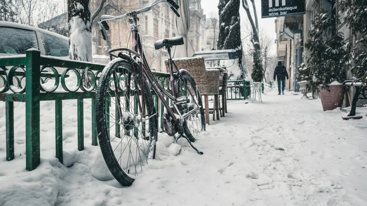 Ninsoare și ger în București (sursa: Pexels/Dave Haas)