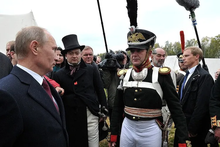 Televiziunea rusă a găsit explicația Foto: Putin la Borodino/ kremlin.ru