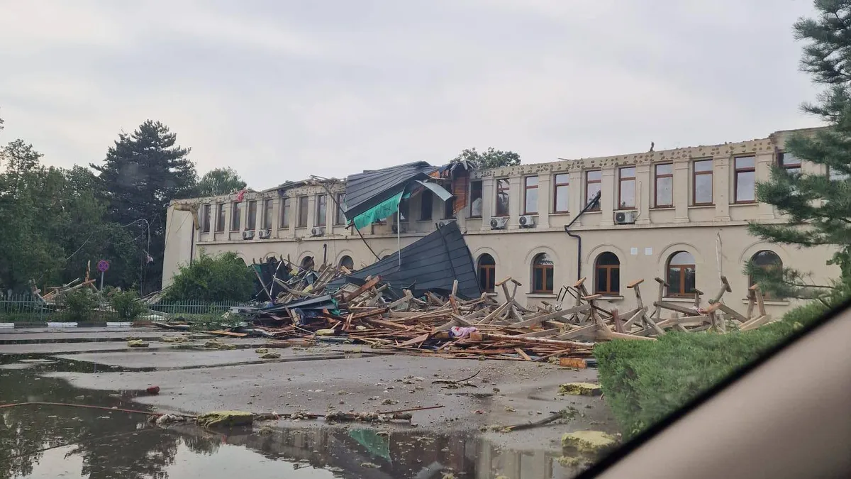 Academia de Poliție, devastată de furtuna de joi Foto: Facebook Europol