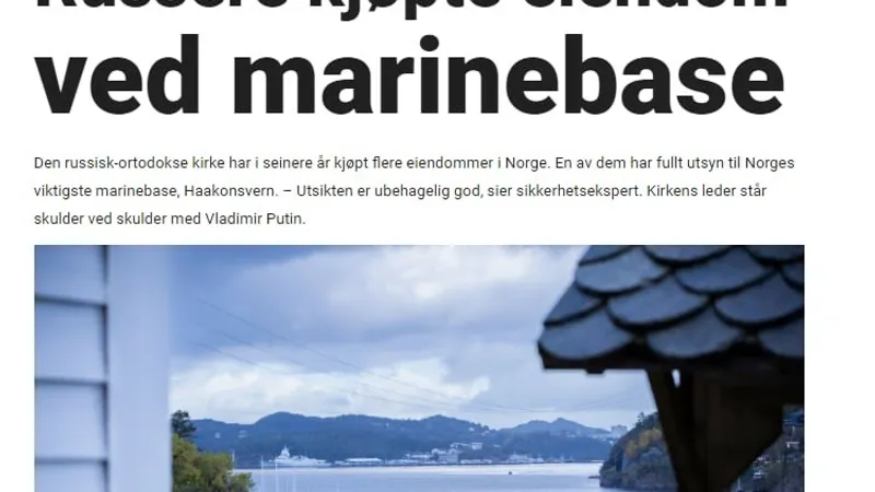 Patriarhul lui Putin, proprietăți în Norvegia Foto: Twitter