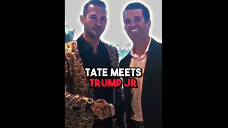 Andrew Tate, prieten cu Trump Jr (sursa: rumble.com)