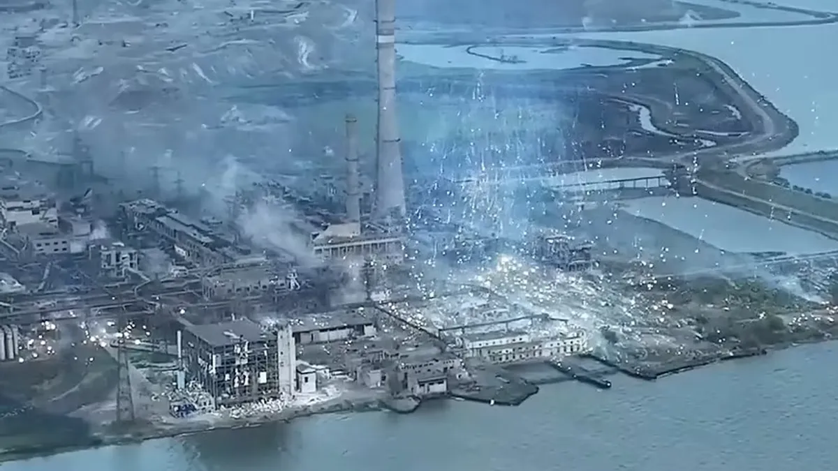 Bombe cu fosfor pentru Eurovisionul ucrainean (sursa: Telegram/Piotr Andrușcenko)