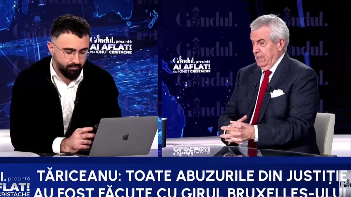 Tăriceanu povestește, fără nici o dovadă, că „abuzurile din Justiție” erau tolerate de UE Foto: Captură video