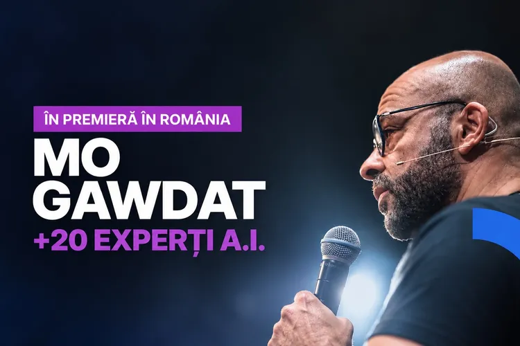 Mo Gawdat, la București, avertisment pentru era AI: Oamenii trebuie să ia acum deciziile corecte, înainte ca tehnologia să-i depășească