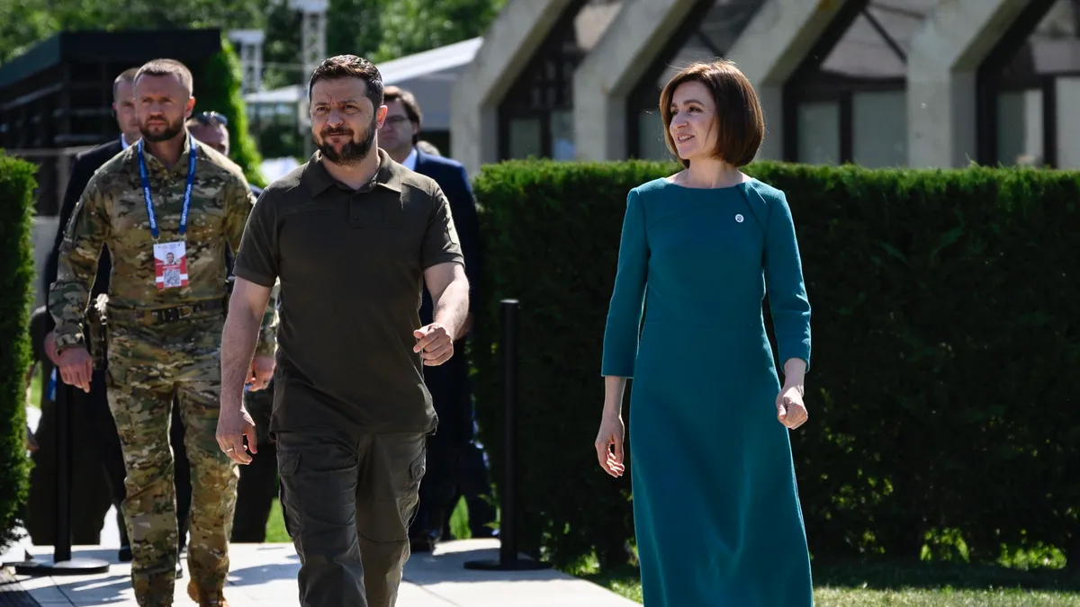 Regimul Maia Sandu i-a interzis lui George Simion să intre în Moldova Foto: Volodimir Zelenski