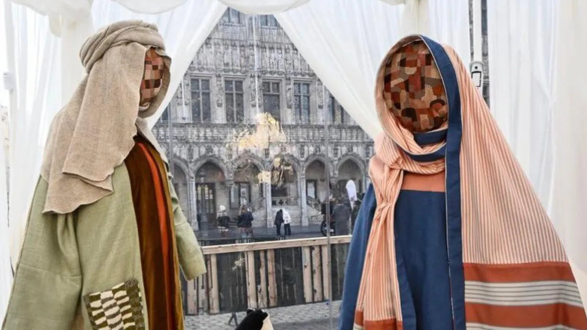 Scena Nașterii Domnului, indignare la Bruxelles (sursa: X/CharlyVoets-Pieton)