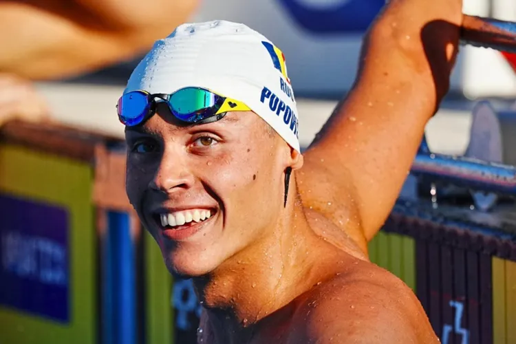 David Popovici, un nou record european (sursa: Facebook/European Aquatics)