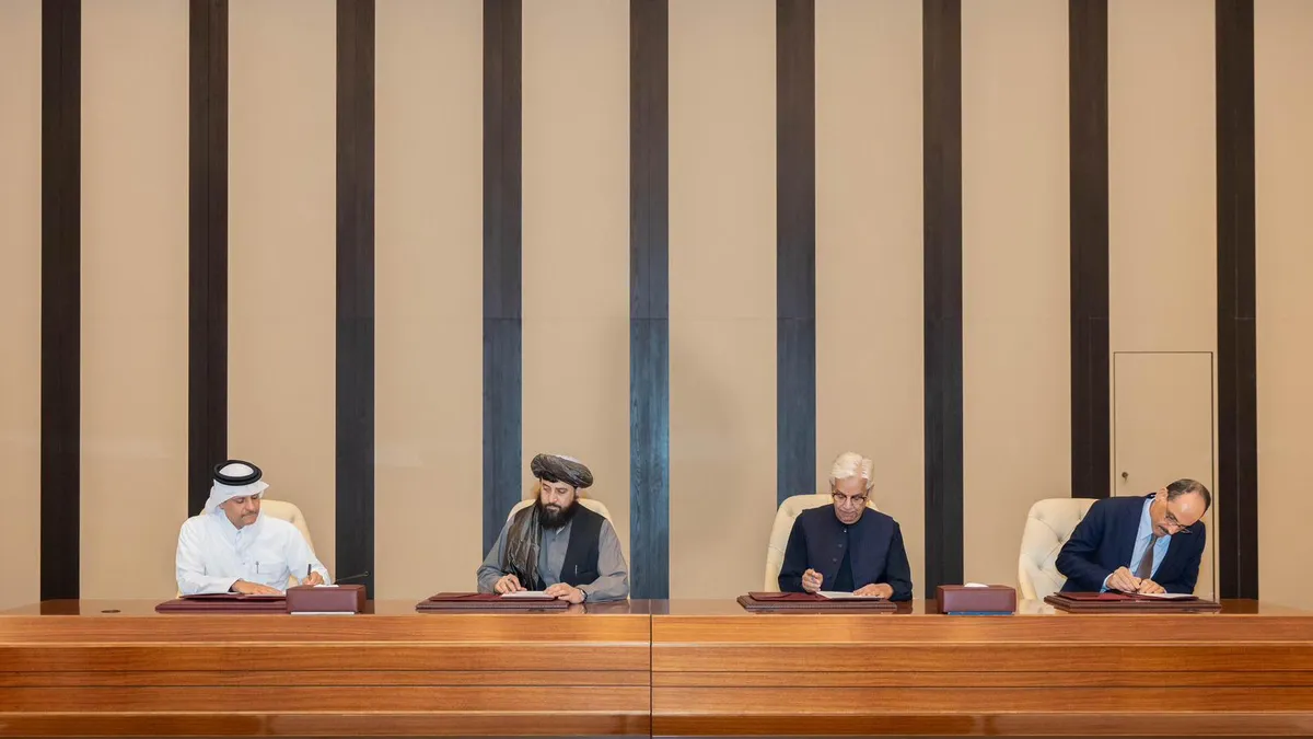 Pakistan și Afganistan, acord de încetare a focului (sursa: X/Ministry of Foreign Affairs - Qatar)