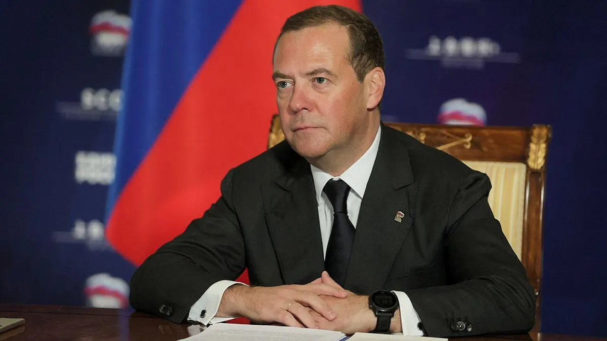 Medvedev sugerează că drona a ajuns intenționat în România Foto: Twitter