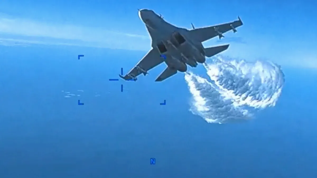 Drona americană, doborâtă intenționat de ruși (sursa: eucom.mil)