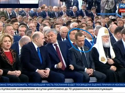 Atmosferă de înmormântare și personaje adormite la discursul lui Putin