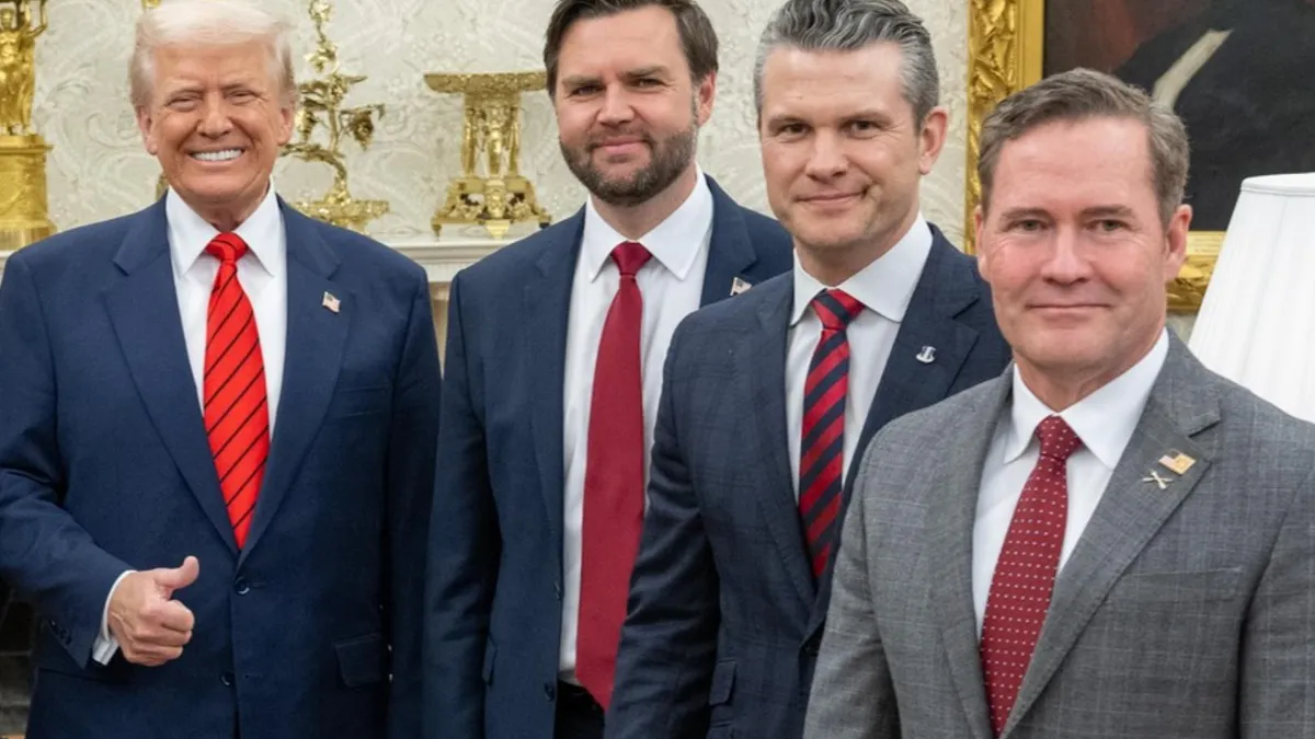 Informații clasificate divulgate accidental pe Signal (sursa: Facebook/The White House)