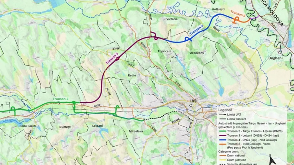 A8, trei tronsoane intră în licitație (sursa: CNIR)